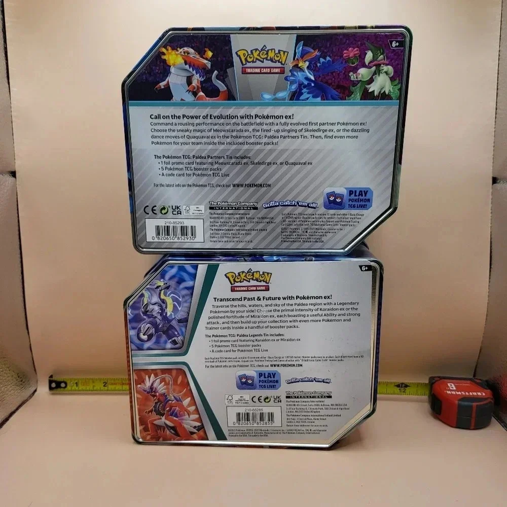 2 Pokemon Trading Card Game Empty Tin Containers Nintendo Storage Pikachu